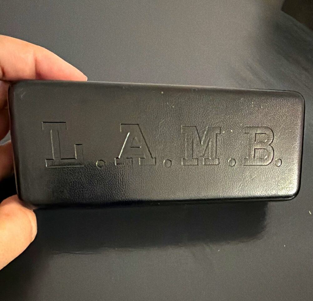 L.A.M.B. Black Hard Hinged Eyeglasses Case for Glasses, Unisex